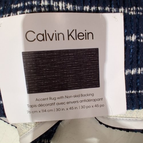 CALVIN KLEIN ACCENT RUG WITH NON SLIP - 30" X 45" - NAVY BLUE (MODEL: 1840379) image 2