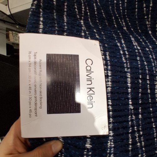 CALVIN KLEIN ACCENT RUG WITH NON SLIP - 30" X 45" - NAVY BLUE (MODEL: 1840379) image 4