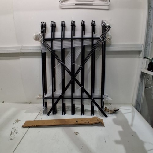 5PK THEALYN METAL DECORATIVE GARDEN FENCE BORDER - 32" X 24" PANELS - BLACK image 2