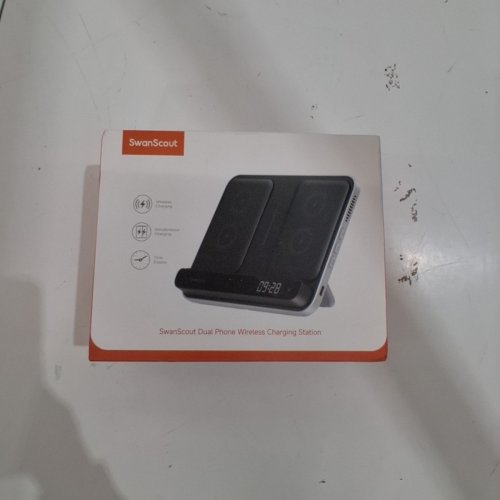 SWANSCOUT DUAL PHONE WIRELESS CHARGING STATION - 20W MAX - BLACK image 5