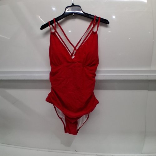 WOMEN'S CHARMO STRAPPY ONE-PIECE SWIMSUIT - EXTRA LARGE - RED image 2