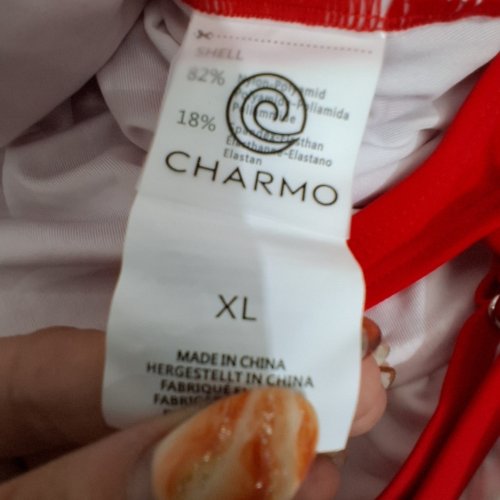 WOMEN'S CHARMO STRAPPY ONE-PIECE SWIMSUIT - EXTRA LARGE - RED image 4