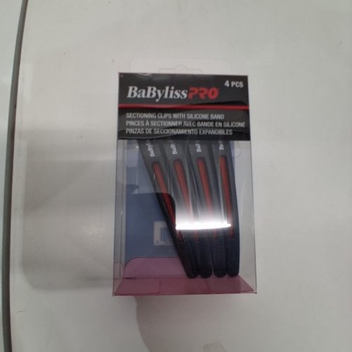 3 (4PK) BABYLISSPRO SECTIONING CLIPS WITH SILICONE BAND - 12 CLIPS TOTAL image 3