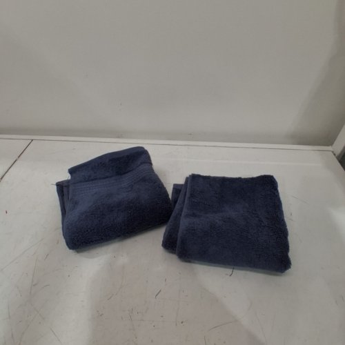 2PK SERENE HOME COLLECTION 100% COTTON HAND TOWELS - 16" X 30" - BLUE (MODEL:3414444) image 2