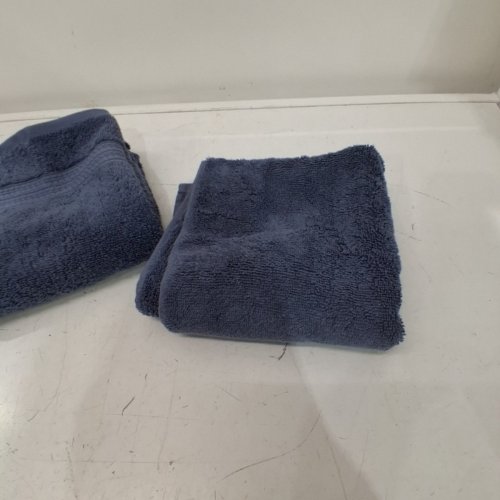 2PK SERENE HOME COLLECTION 100% COTTON HAND TOWELS - 16" X 30" - BLUE (MODEL:3414444) image 3