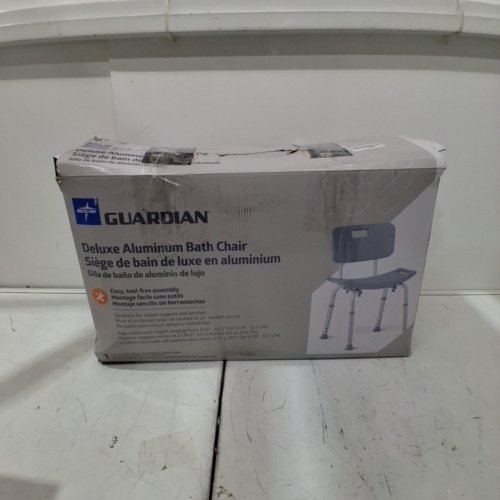 MEDLINE GUARDIAN DELUXE ALUMINUM BATH CHAIR - 400LB CAPACITY - GREY (MODEL: G2-101KRX1) image 5