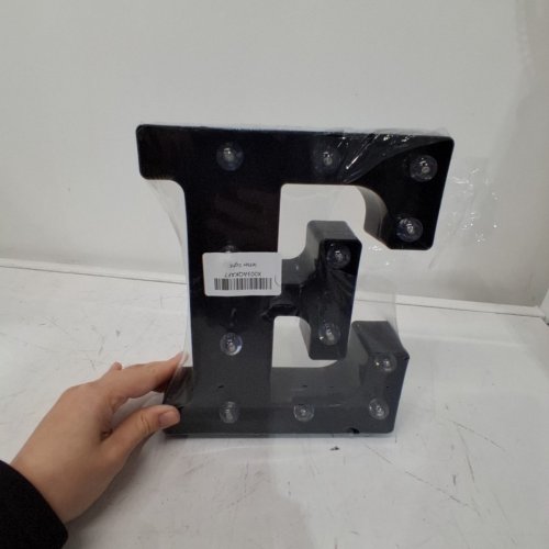 LED LIGHT UP DECORATIVE LETTER "E" - 9" - BLACK image 2