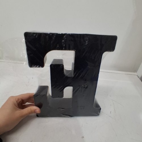 LED LIGHT UP DECORATIVE LETTER "E" - 9" - BLACK image 3