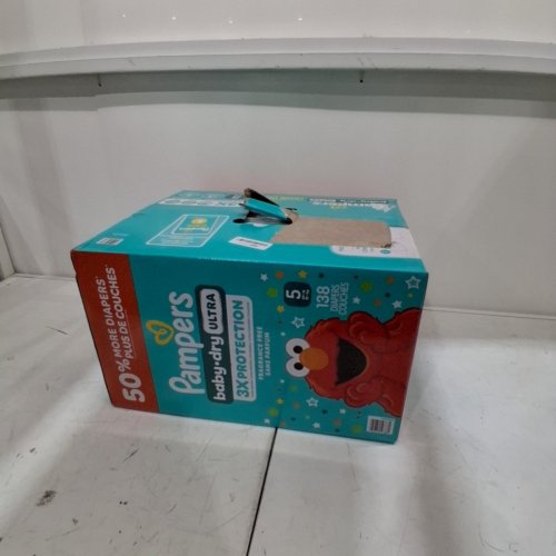 138PK PAMPERS BABY DRY ULTRA DISPOSABLE DIAPERS - SIZE 5 - ELMO SESAME STREET image 2