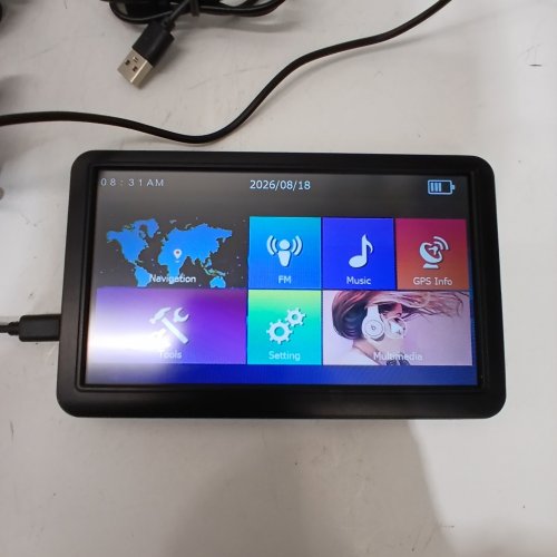 CAR & TRUCK GPS NAVIGATOR WITH OFFLINE BUILT IN GPS CHIP, 800×480 HD DISPLAY, SAFETY ALERTS, 8GB MEMORY, DASHBOARD MOUNT INCLUDED -7" - BLACK (MODEL: 0809) image 2