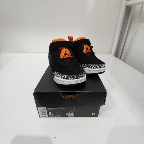TODDLER BOYS JORDAN SPIZIKE LOW T SHOES - 8C - BLACK / ORANGE / WHITE (STYLE: FQ3952-008) image 3