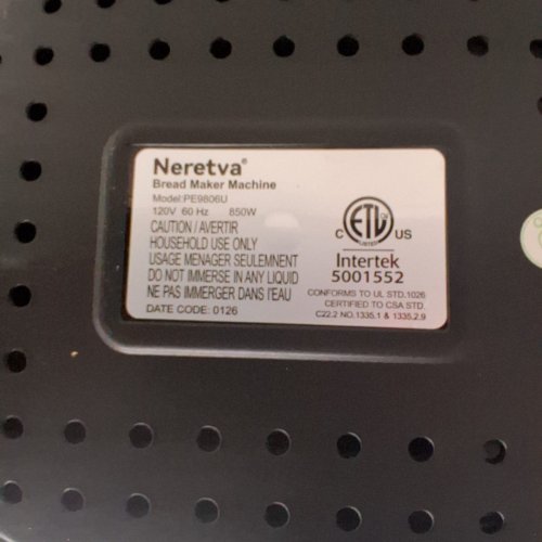NERETVA ELECTRIC BREADMAKER WITH AUTO NUT DISPENSER - 3.3LBS - STAINLESS STEEL (MODEL:PE9806U) image 7