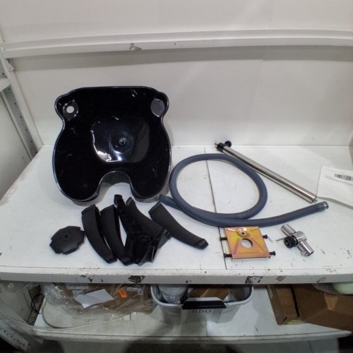 VEVOR PORTABLE SHAMPOO BOWL WITH ADJUSTABLE HEIGHT AND ANGLE - BLACK - (MODEL: WL-U5603) image 2