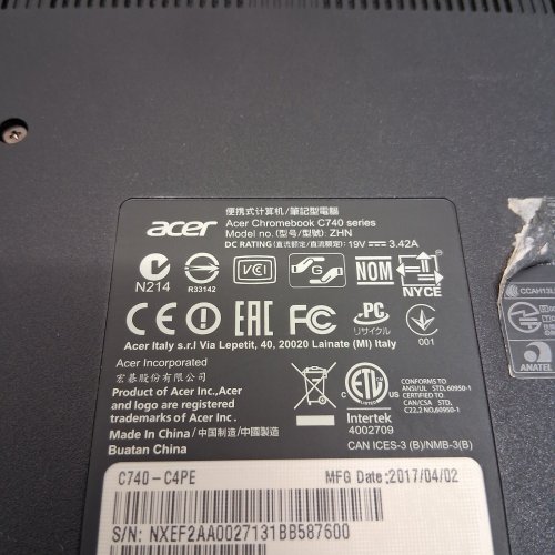 ACER CHROMEBOOK 11, 11.6" WITH INTEL CELERON 3205U, 4GB RAM, 16GB SSD (MODEL: C740-C4PE) image 7