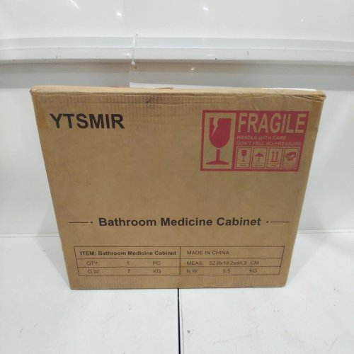 YTSMIR MEDICINE CABINET WITH MIRROR - 14" X 18" - BLACK (MODEL: YT-1418B) image 4