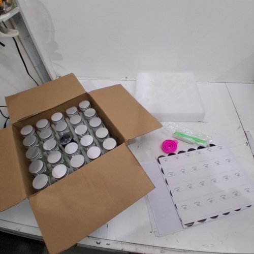 24PC GLASS STORAGE JARS WITH METAL LIDS - CLEAR / SILVER image 2