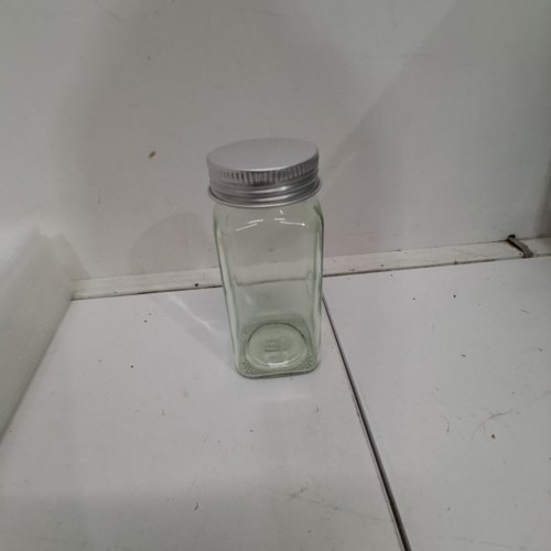 24PC GLASS STORAGE JARS WITH METAL LIDS - CLEAR / SILVER image 3