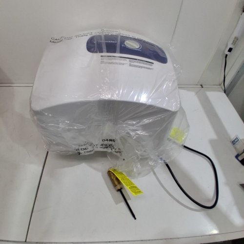 THERMOMATE MINI ELECTRIC WATER HEATER TANK HARD WIRED FOR INSTANT HOT WATER UNDER KITCHEN SINK - 150PSI - 120V - 1440W - 6.5GAL - WHITE/BLUE - (MODEL:ES700) image 3