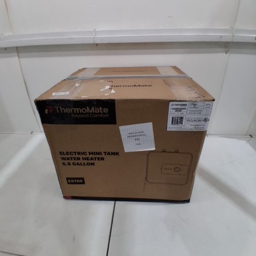THERMOMATE MINI ELECTRIC WATER HEATER TANK HARD WIRED FOR INSTANT HOT WATER UNDER KITCHEN SINK - 150PSI - 120V - 1440W - 6.5GAL - WHITE/BLUE - (MODEL:ES700) image 5