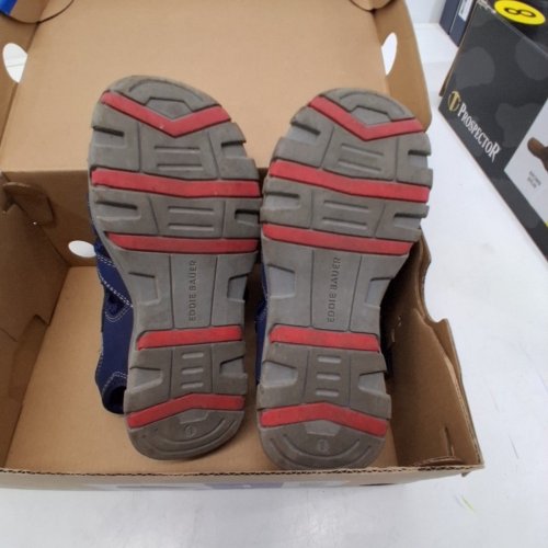 BOY'S EDDIE BAUER BUMP TOE SANDAL - SIZE 1 - BLUE/RED/GREY (STYLE : 1857614) image 3