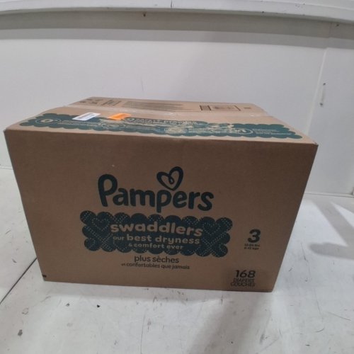 168PK PAMPERS SWADDLERS DISPOSABLE DIAPERS - SIZE 3 (13-26LBS) image 2