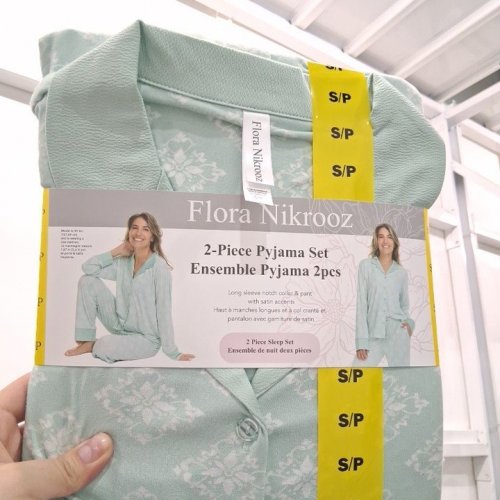 2PC WOMENS FLORA NIKROOZS BUTTON UP PAJAMA SET - SMALL - MINT GREEN / FLORAL (STYLE: 1969563) image 2
