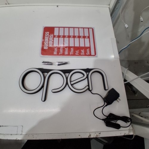 LED NEON OPEN SIGN LIGHT - 17" X 6" - COOL WHITE image 3