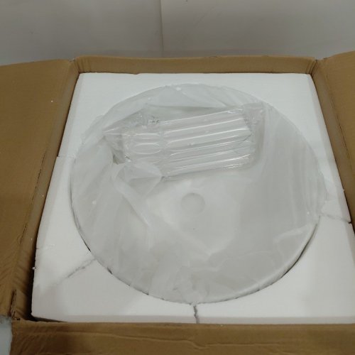 DAVIVY ABOVE COUNTER ROUND VESSEL SINK WITH POP UP DRAIN - 16" - WHITE (MODEL: DS-1172) image 4