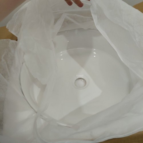 DAVIVY ABOVE COUNTER ROUND VESSEL SINK WITH POP UP DRAIN - 16" - WHITE (MODEL: DS-1172) image 5