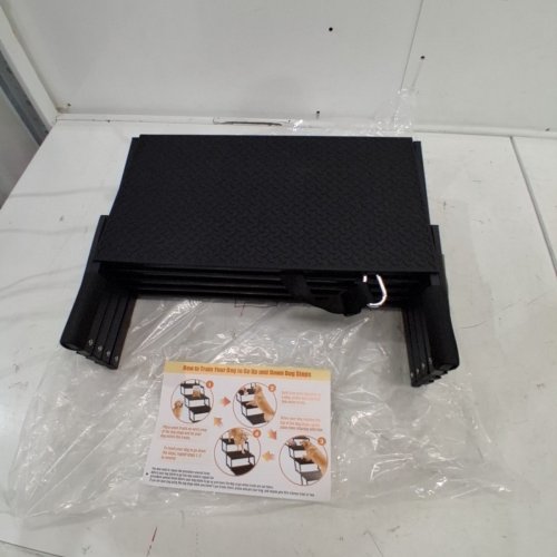 NIBUYA 5-STEP FOLDABLE DOG STEPS FOR CAR - WATERPROOF, 25.6"H, 350LBS CAP, FOR LARGE DOGS - BLACK image 3