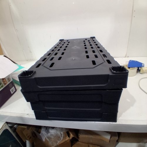 4-SHELF PLASTIC HEAVY DUTY STORAGE SHELF - 24" X 11.5" X 72" - BLACK image 2