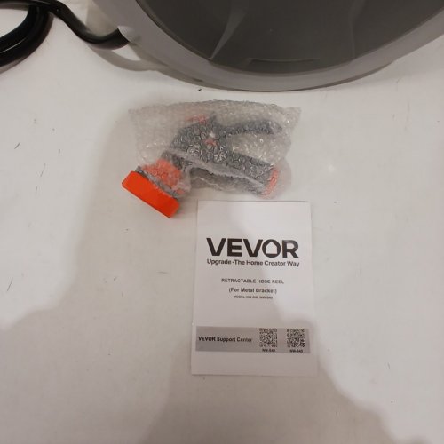 HEAVY DUTY WALL MOUNTED 180° SWIVEL BRACKET RETRACTABLE HOSE REEL WITH 9 PATTERN NOZZLE - 5/8" X 100FT - GREY/ORANGE (MODEL: NW-S40) image 3