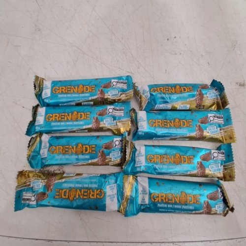 8PK GRENADE HIGH PROTEIN LOW SUGAR PROTEIN BAR - CHOCOLATE CHIP/SALTED CARAMEL - 60G EACH image 3