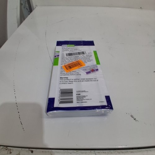 EZY DOSE PUSH BUTTON 7-DAY MEDICINE PILL CASE PLANNER - PURPLE/BLUE image 3