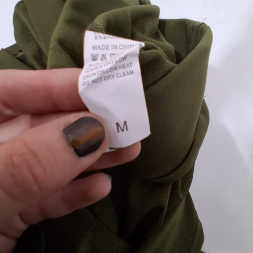 WOMEN'S FLARE LOUNGE PANTS WITH POCKETS - MEDIUM - OLIVE GREEN image 2
