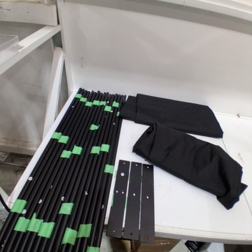 FOLDABLE 2 PANEL ROOM DIVIDER - 6FT X 12FT - BLACK image 2