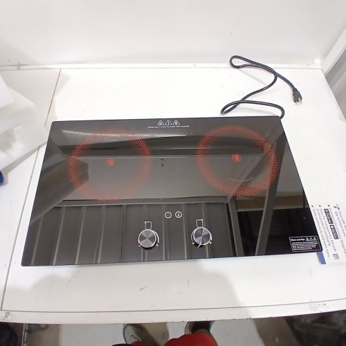 GTKZW ELECTRIC COOKTOP STOVE 2 BURNER HOT PLATE DOUBLE BURNER - 4000W - 24" - BLACK - (MODEL: M-DT2-12/DT2W-2) image 3