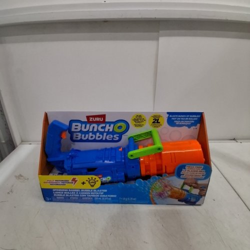 ZURU BUNCH O BUBBLES MOTORIZED SPINNING BARREL BUBBLE BLASTER - 30,000 BUBBLES/MINUTE (MODEL: 1851658) image 2
