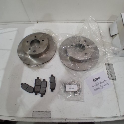 CMX REAR DISC BRAKE ROTORS / SIM REAR BRAKE PAD REPLACEMENT KIT FOR SELECT NISSAN & INFINITI MODELS - STEEL (MODELS: 8-980113 / SIM-905) image 4
