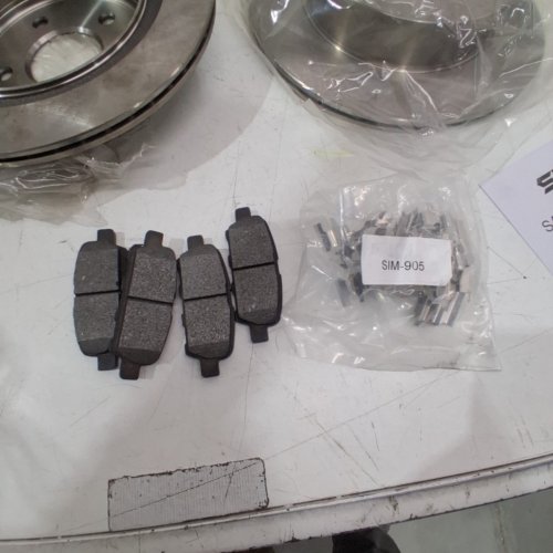 CMX REAR DISC BRAKE ROTORS / SIM REAR BRAKE PAD REPLACEMENT KIT FOR SELECT NISSAN & INFINITI MODELS - STEEL (MODELS: 8-980113 / SIM-905) image 7