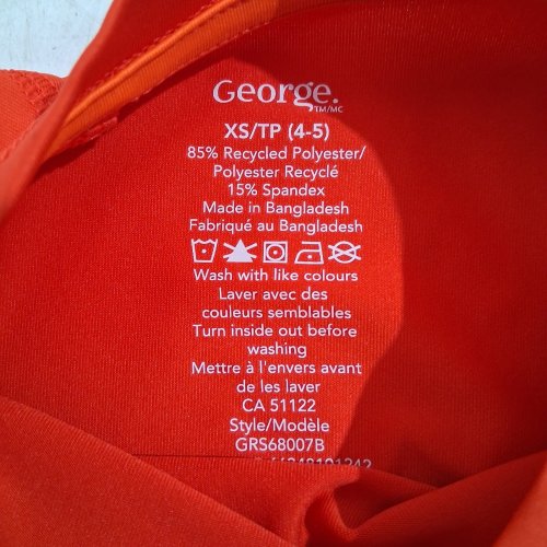BOY'S GEORGE LONG-SLEEVE RASHGUARD - SIZE EXTRA SMALL (4-5) - RED (MODEL: GRS68007B) image 2