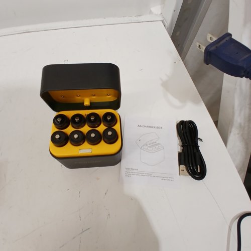 8PK MUPOER AA RECHARGEABLE LITHIUM BATTERY SET WITH FAST CHARGING CASE - 1.5V - BLACK (MODEL: TF-CD-009LDC) image 4