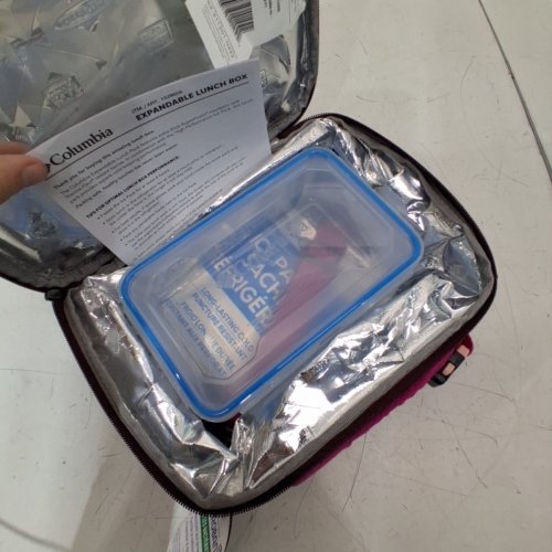 3PC COLUMBIA EXPANDABLE LUNCH BAG SET WITH STORAGE CONTAINER AND ICE PACK - PINK image 3