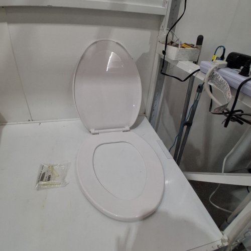 CENTOCO HEAVY DUTY MOLDED PLATIC ELONGATED TOILET SEAT - 17.5" - WHITE (MODEL: DS1600-001) image 2