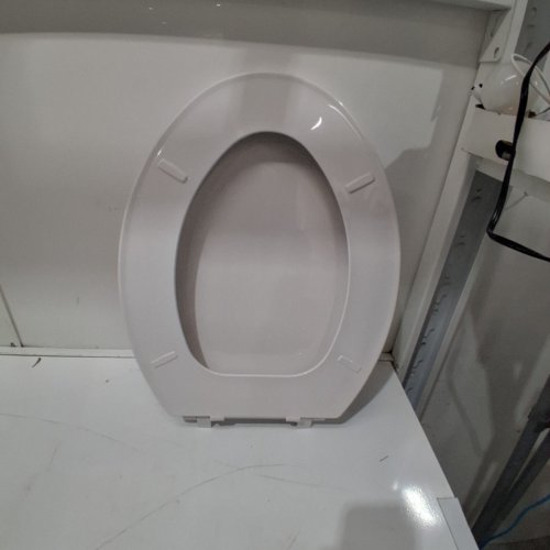 CENTOCO HEAVY DUTY MOLDED PLATIC ELONGATED TOILET SEAT - 17.5" - WHITE (MODEL: DS1600-001) image 3