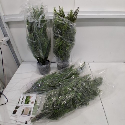 2PK VITALISMO ARTIFICIAL TOPIARY CEDAR TREES - 4FT - GREEN image 3