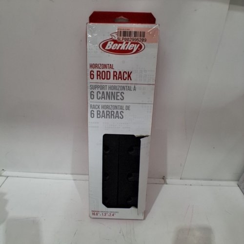 BERKLEY HORIZONTAL FISHING ROD RACK - 6-RODS - BLACK (MODEL: BRMH6) image 3
