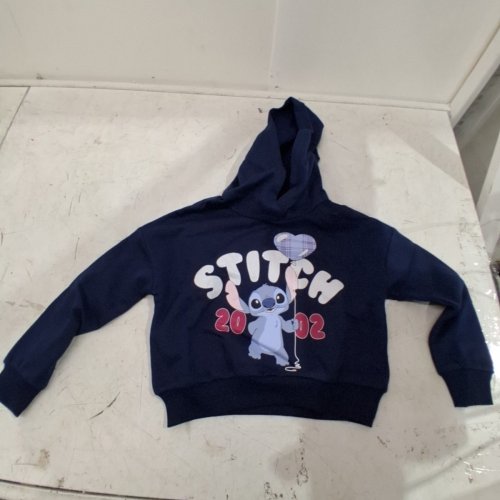 GIRL'S DISNEY LILO AND STITCH GRAPHIC HOODIE - EXTRA SMALL (4-5) - NAVY image 2