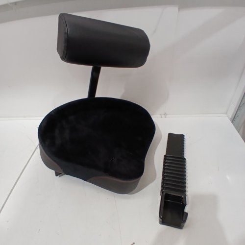 TENTOTEN PORTABLE REMOVABLE SOFT VELVET TOP DRUM THRONE SEAT WITH BACKREST - BLACK image 2