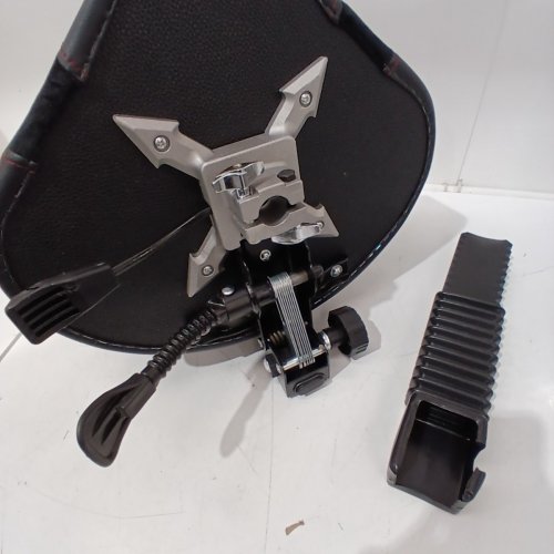 TENTOTEN PORTABLE REMOVABLE SOFT VELVET TOP DRUM THRONE SEAT WITH BACKREST - BLACK image 3